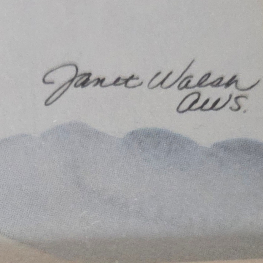 Janet Walsh Professionally Framed Botanical Watercolor Art Piece 10 1/2" x 12" - Picture 2 of 5